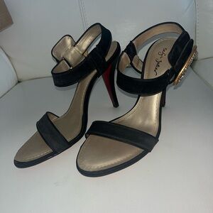 Sergio Zelcer Black Strappy Heels